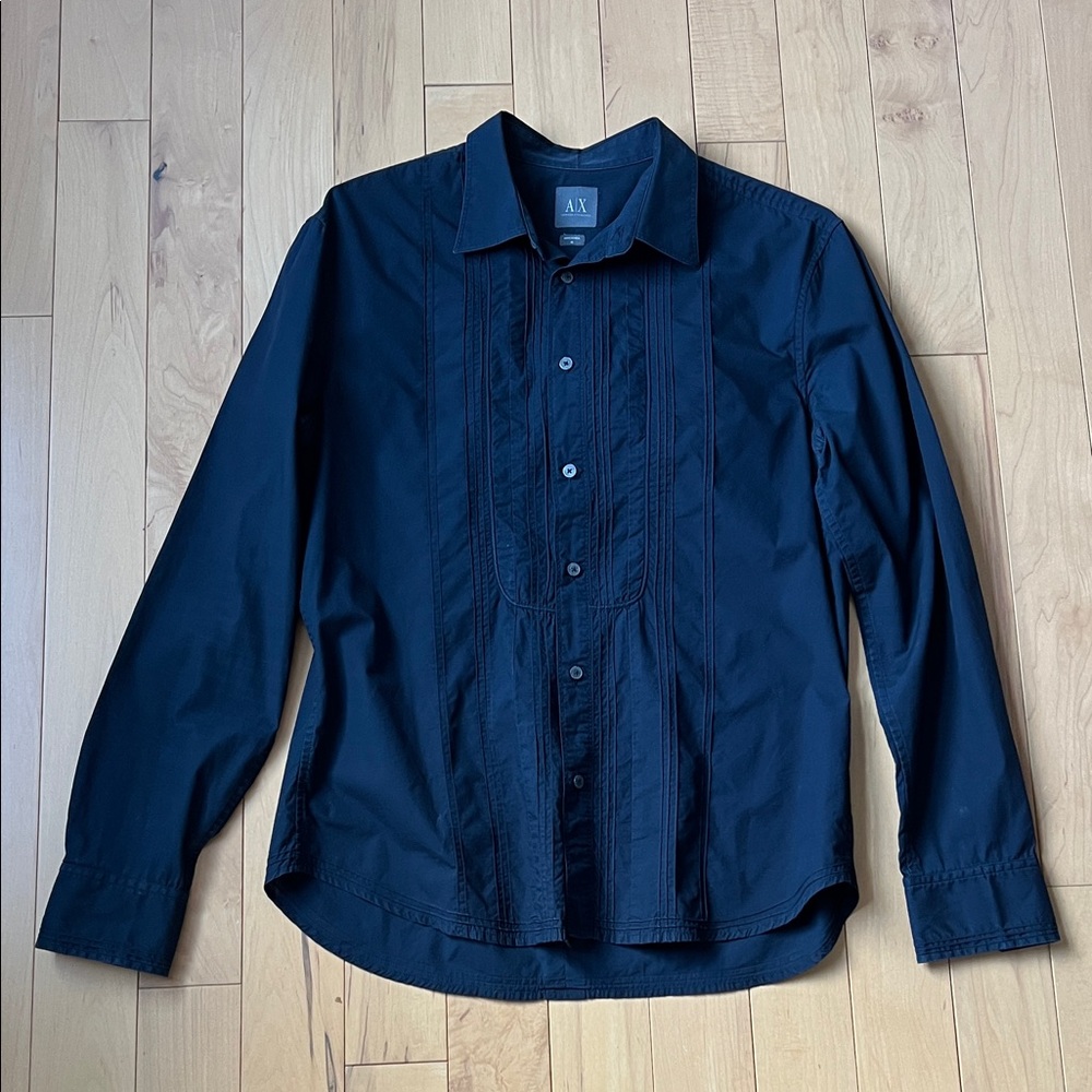 Armani Exchange black Dark Button-Up Shirt
